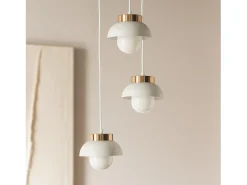 Ledkia Lámpara Suspendida-Lámpara Colgante Metal Tri Geri Blanco Multicolor