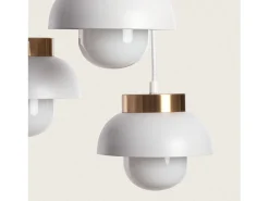 Ledkia Lámpara Suspendida-Lámpara Colgante Metal Tri Geri Blanco Multicolor