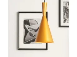 Discount Ledkia Lámpara Colgante Metal Tri Lennon Dorado Multicolor