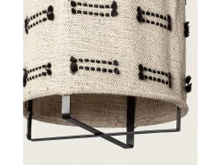 Ledkia Lámpara Suspendida-Lámpara Colgante Metal y Algodón Sioux Beige Multicolor