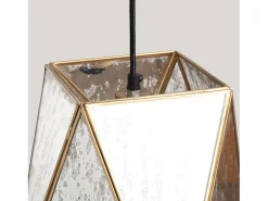Ledkia Lámpara Suspendida-Lámpara Colgante Metal y Cristal Mattina ILUZZIA Dorado