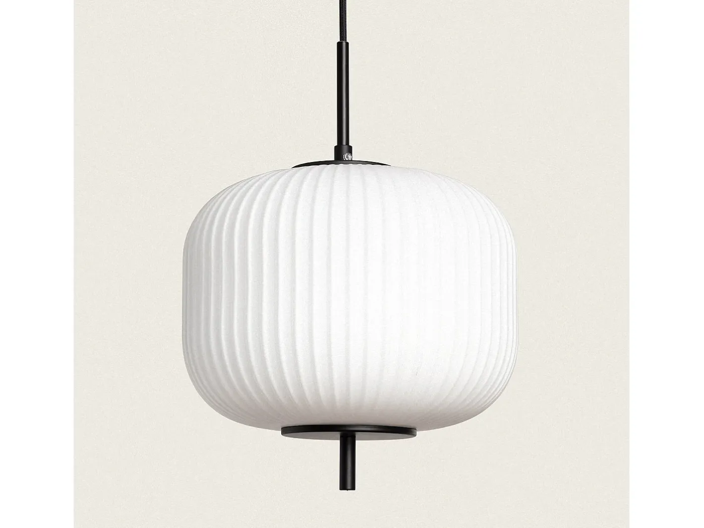 Ledkia Lámpara Suspendida-Lámpara Colgante Metal y Cristal Beca Negro