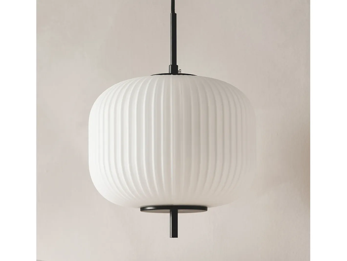 Ledkia Lámpara Suspendida-Lámpara Colgante Metal y Cristal Beca Negro