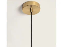 Ledkia Lámpara Colgante Metal y Cristal Julieta Lungo Dorado Multicolor Clearance