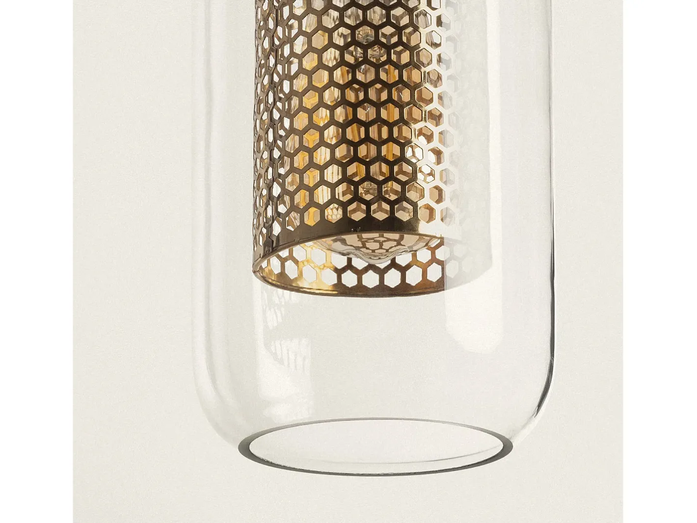 Ledkia Lámpara Colgante Metal y Cristal Julieta Lungo Dorado Multicolor Clearance