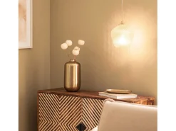 Sale Ledkia Lámpara Colgante Metal y Cristal Stiklu Dorado Multicolor