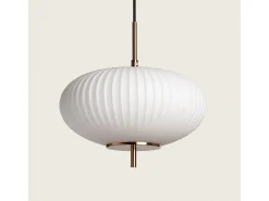 Ledkia Lámpara Colgante Metal y Cristal Beca Oblade Bronce