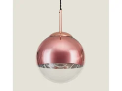 Ledkia Lámpara Colgante Metal y Cristal Yelitza Oro Rosa Multicolor Outlet