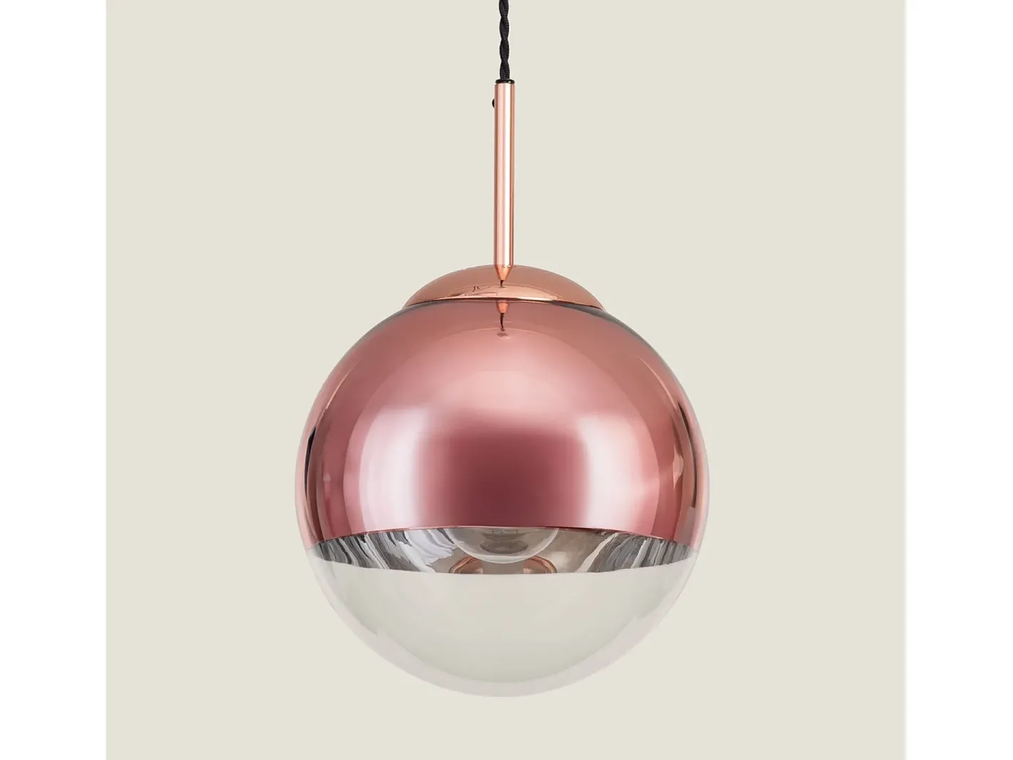 Ledkia Lámpara Colgante Metal y Cristal Yelitza Oro Rosa Multicolor Outlet