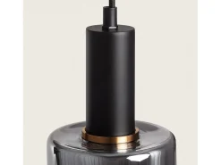 Online Ledkia Lámpara Colgante Metal y Cristal Danae Humo Gris