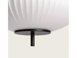 Ledkia Lámpara Suspendida-Lámpara Colgante Metal y Cristal Beca Oblade Negro