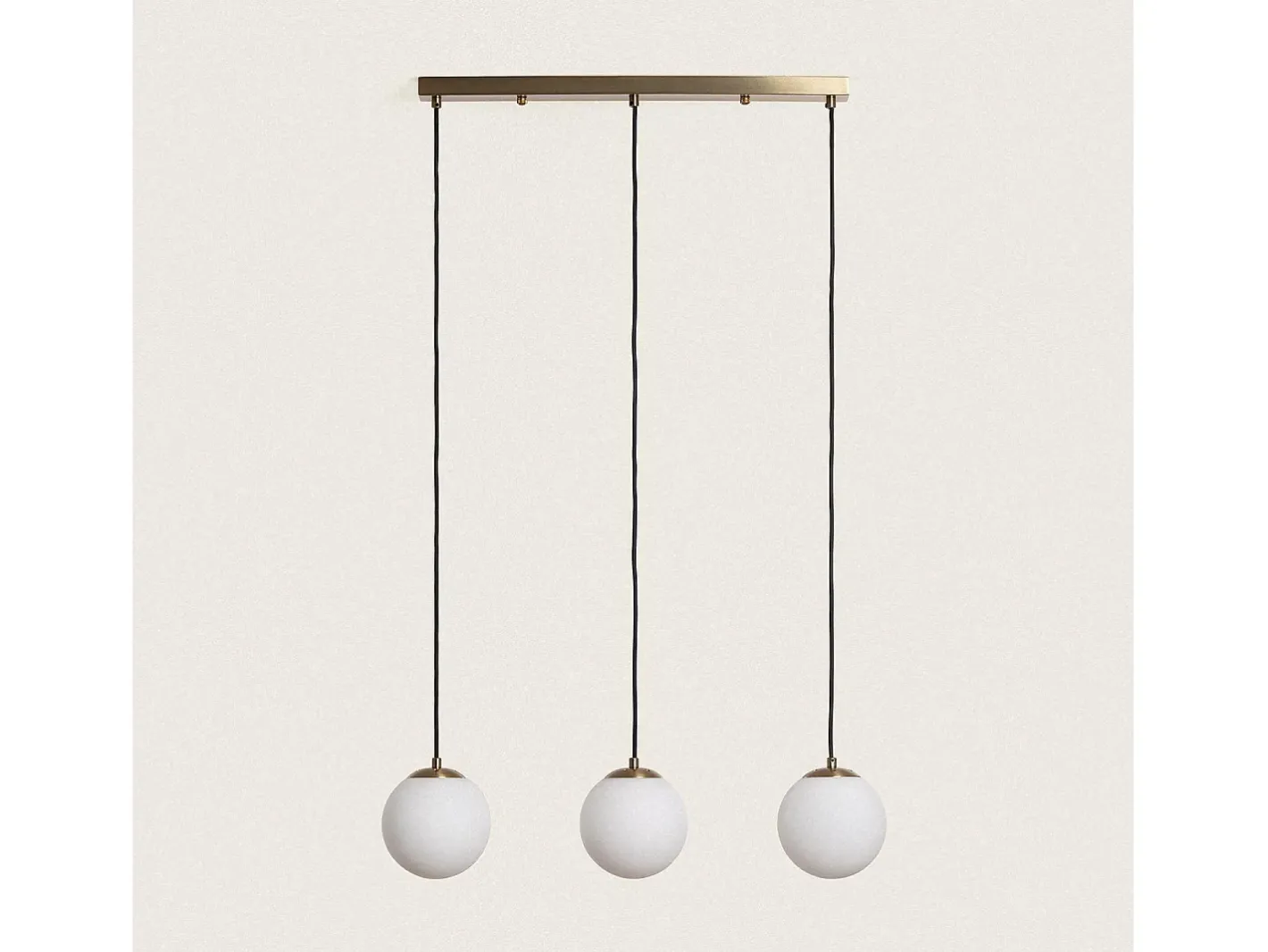 Clearance Ledkia Lámpara Colgante Metal y Cristal Moonlight Brass 3 Focos Dorado Multicolor