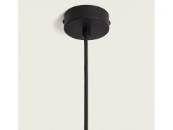 Clearance Ledkia Lámpara Colgante Metal y Cristal Luyo Negro Mate Multicolor