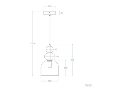 Outlet Ledkia Lámpara Colgante Metal y Cristal Baudelaire Ámbar Multicolor