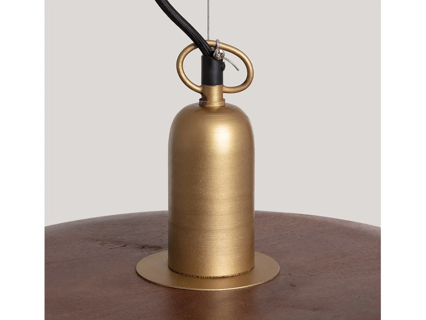 Ledkia Lámpara Colgante Metal y Madera Alika ILUZZIA Dorado
