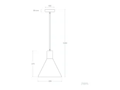 Ledkia Lámpara Suspendida-Lámpara Colgante Metal y Madera Arbat Negro Multicolor