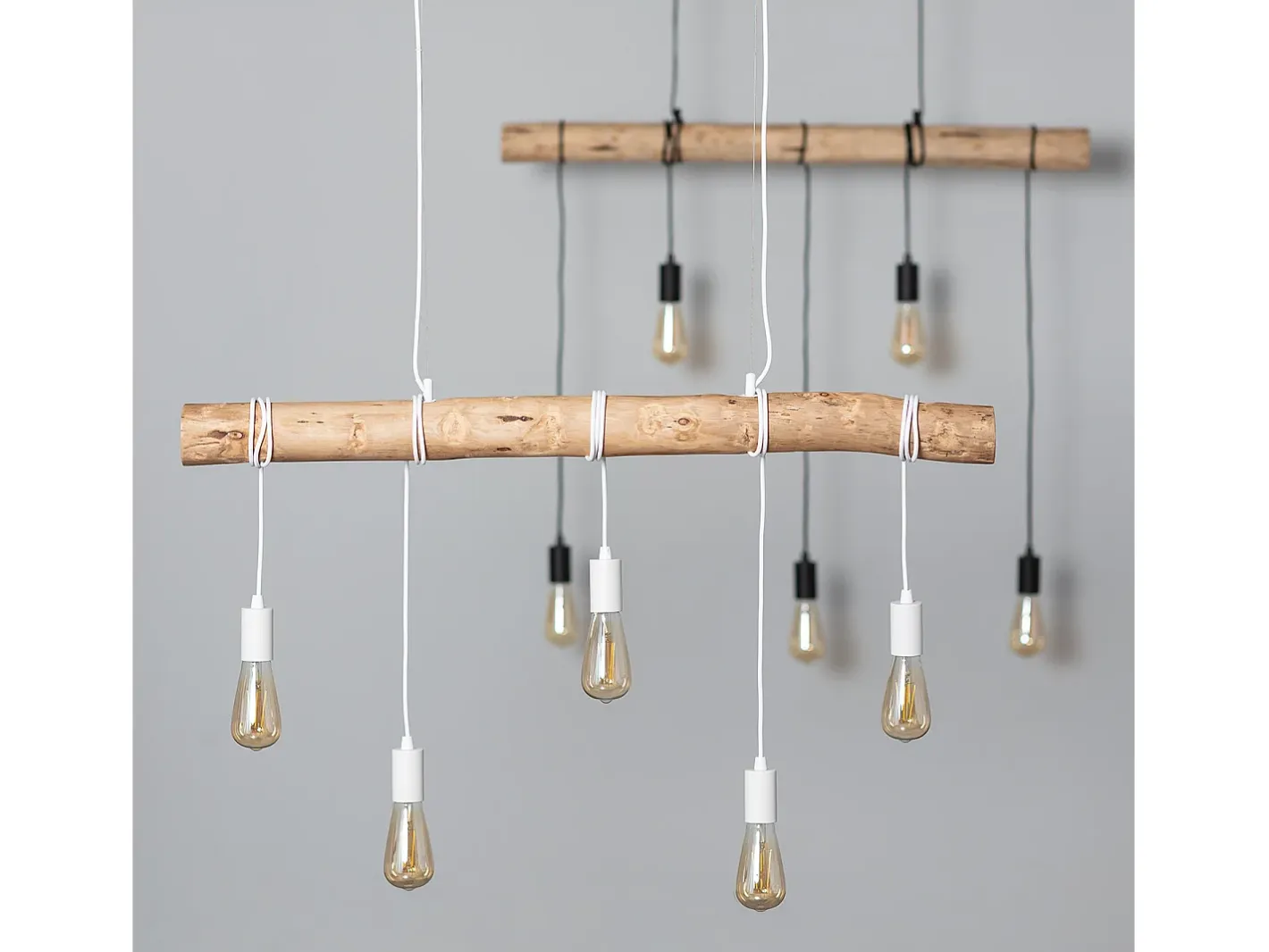 Ledkia Lámpara Colgante Metal y Madera Yagis Negro Multicolor Sale