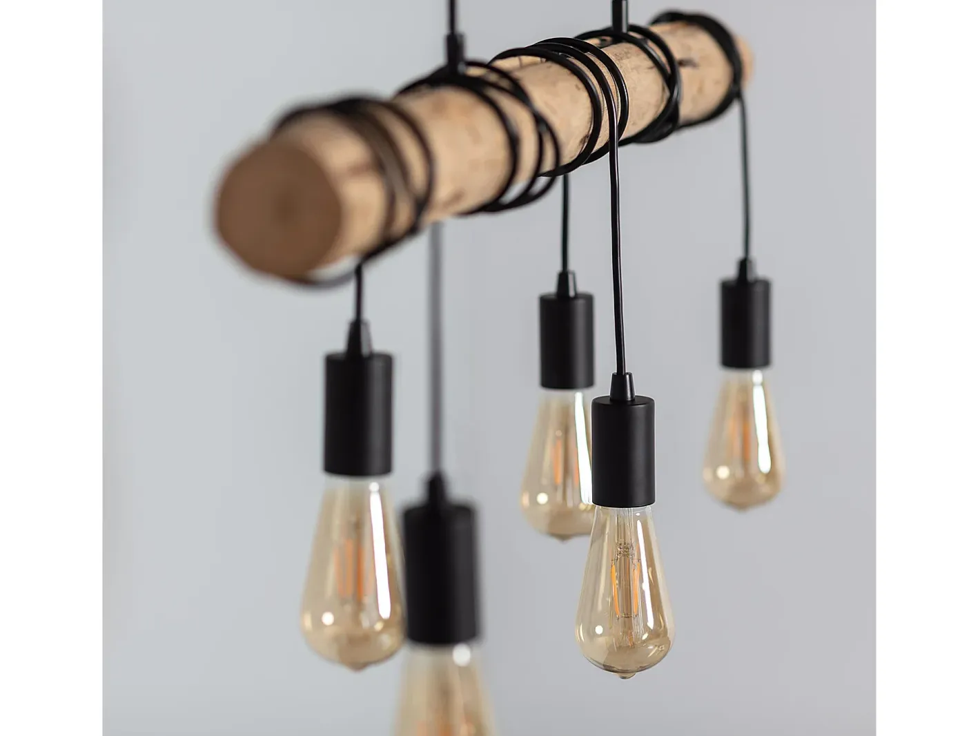 Ledkia Lámpara Colgante Metal y Madera Yagis Negro Multicolor Sale