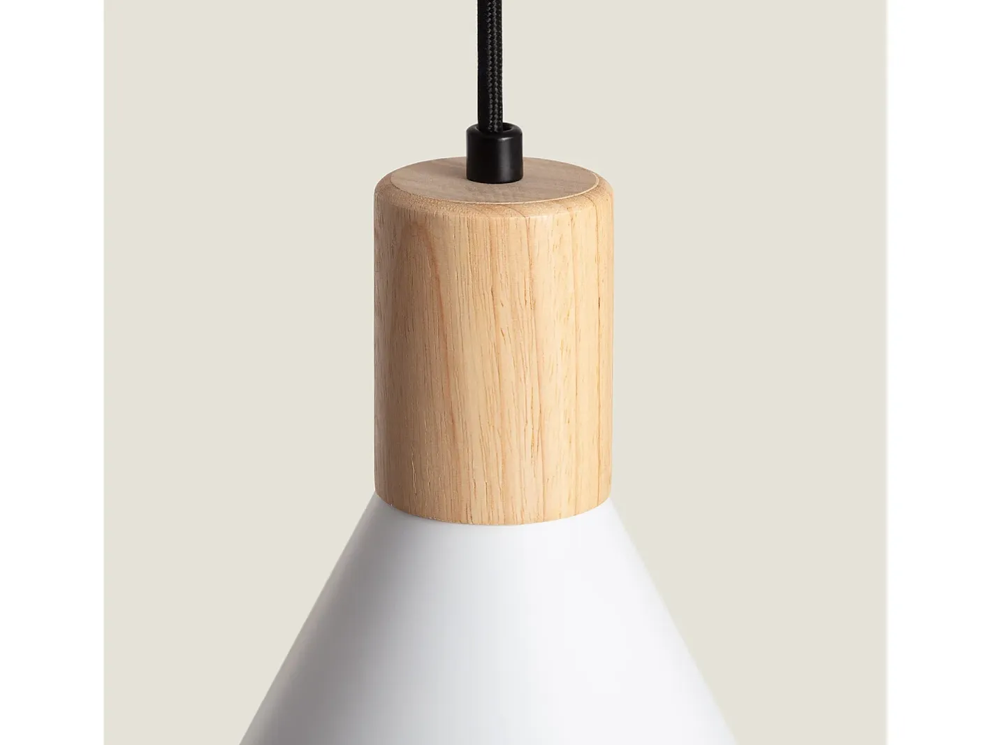 Sale Ledkia Lámpara Colgante Metal y Madera Arbat Blanco Multicolor