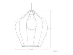 Ledkia Lámpara Suspendida-Lámpara Colgante Metal y Tela Ayla M Blanco Multicolor