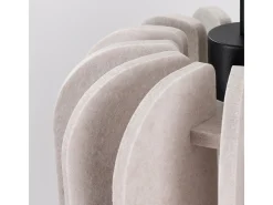 Sollux Lighting Lámpara colgante Mula moderno de fieltro/acero - 1 fuentes luminosas - L.27 x A.165 cm - /negro Beige Hot