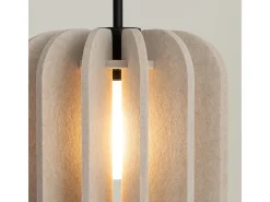 Sollux Lighting Lámpara colgante Mula moderno de fieltro/acero - 1 fuentes luminosas - L.27 x A.165 cm - /negro Beige Hot
