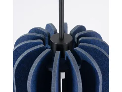 Sollux Lighting Lámpara colgante Mula moderno de fieltro/acero - 1 fuentes luminosas - L.27 x A.165 cm - marino/negro Azul Best