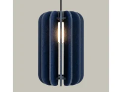 Sollux Lighting Lámpara colgante Mula moderno de fieltro/acero - 1 fuentes luminosas - L.27 x A.165 cm - marino/negro Azul Best