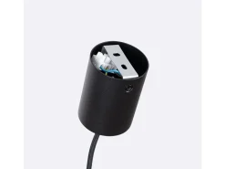 Sollux Lighting Lámpara colgante Mula moderno de fieltro/acero - 1 fuentes luminosas - L.27 x A.165 cm - marino/negro Azul Best