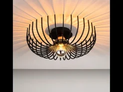 Concept-Usine Plafón-Lámpara colgante negra de metal LINDA - Estilo Moderno Chic Negro