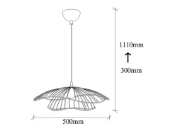 Concept-Usine Lámpara Suspendida-Lámpara colgante negra LOLA moderna de metal 40W Negro