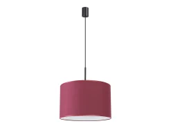 Sollux Lighting Lámpara colgante Nevia minimalista de tela/PVC - 1 fuentes luminosas - L.40 x A.137 cm - burdeos/negro Rojo