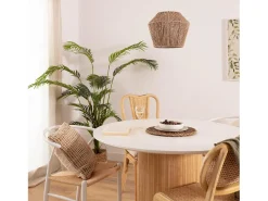 Ledkia Lámpara Colgante Papel Trenzado Trenza Sauki Marrón Multicolor Sale