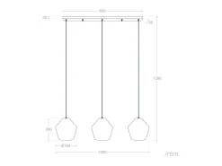 Clearance Ledkia Lámpara Colgante Papel Trenzado Kirito 3 Focos Natural Multicolor