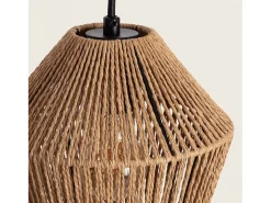 Clearance Ledkia Lámpara Colgante Papel Trenzado Kirito 3 Focos Natural Multicolor