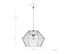 Ledkia Lámpara Suspendida-Lámpara Colgante Papel Trenzado Kirito Natural Multicolor