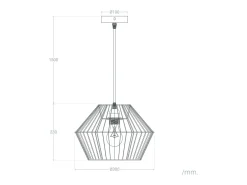 Ledkia Lámpara Suspendida-Lámpara Colgante Papel Trenzado Kirito Natural Multicolor