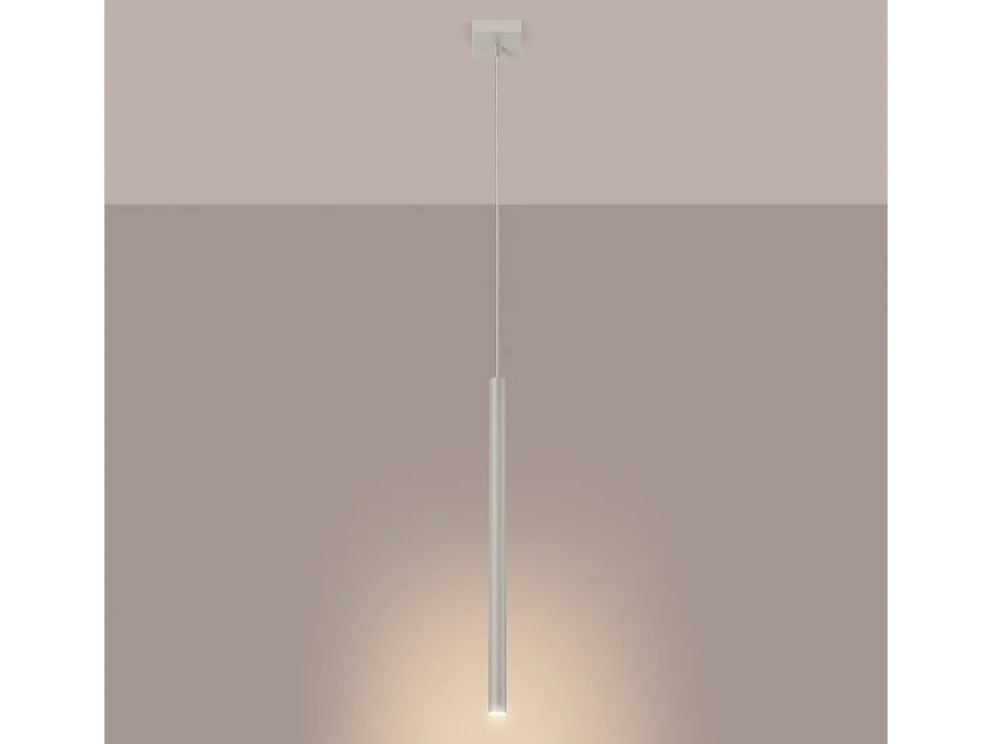 Sollux Lighting Lámpara Suspendida-Lámpara Colgante Pastelo Moderno De Acero - 1 Fuentes Luminosas - L.8 X A.114 Cm - Beige