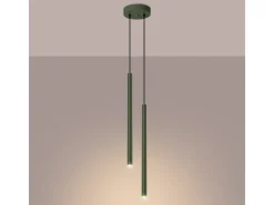 Sollux Lighting Lámpara Colgante Pastelo Moderno De Acero - 2 Fuentes Luminosas - L.15 X A.104 Cm - Oliva Verde New