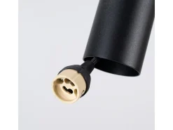 Sale Sollux Lighting Lámpara colgante Pelta moderno de fieltro/acero - 1 fuentes luminosas - L.30 x A.126 cm - /negro Amarillo