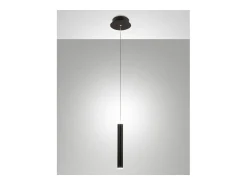 Lámpara colgante Prado individual negra de Fabas Luce - LED regulable de 6,5 W, diseño moderno Negro Best