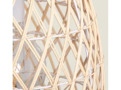 Online Ledkia Lámpara Colgante Ratán Majani Crema Multicolor