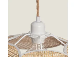 Discount Ledkia Lámpara Colgante Ratán Nirvana Trenzado Natural Multicolor