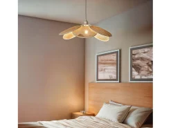Discount Ledkia Lámpara Colgante Ratán Nirvana Trenzado Natural Multicolor