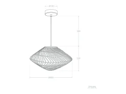 Ledkia Lámpara Colgante Ratán Towamba Natural Multicolor Online