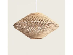 Ledkia Lámpara Colgante Ratán Towamba Natural Multicolor Online