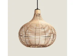 Ledkia Lámpara Colgante Ratán Yantai Natural Multicolor Best