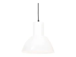Lámpara colgante redonda 25 W blanca 28,5 cm E27 ES550687 Blanco New