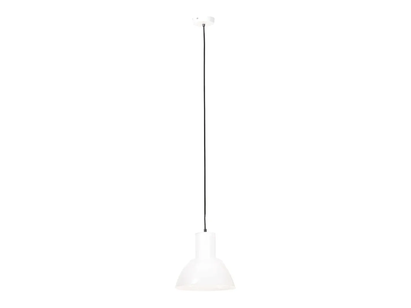 Lámpara colgante redonda 25 W blanca 28,5 cm E27 ES550687 Blanco New