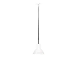 Lámpara colgante redonda 25 W blanca 28,5 cm E27 ES550687 Blanco New